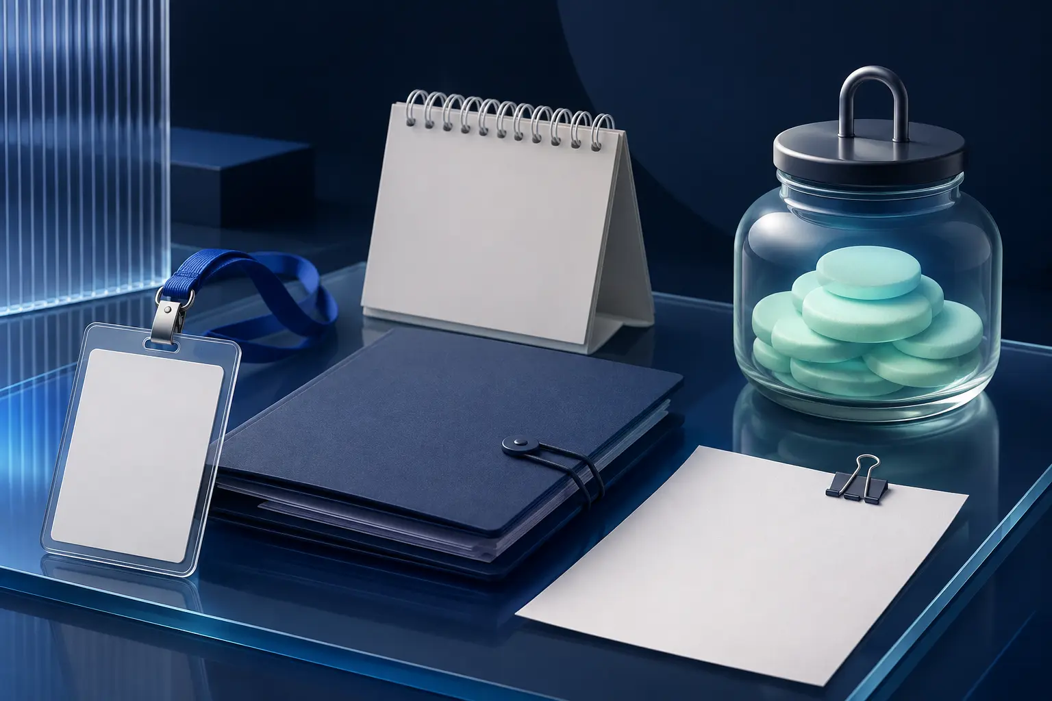 A secure first-employee onboarding arrangement with payroll records, an identity badge and pension planning