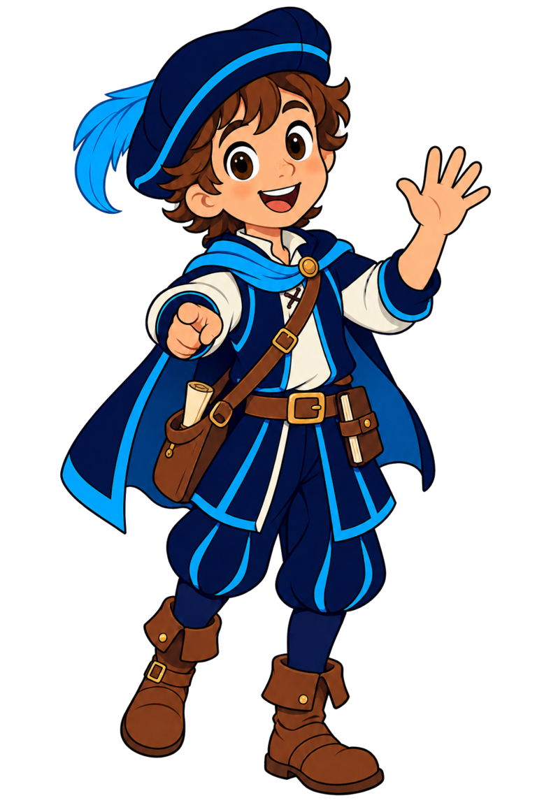 Amatino, a friendly time-travelling money explorer with a small ledger